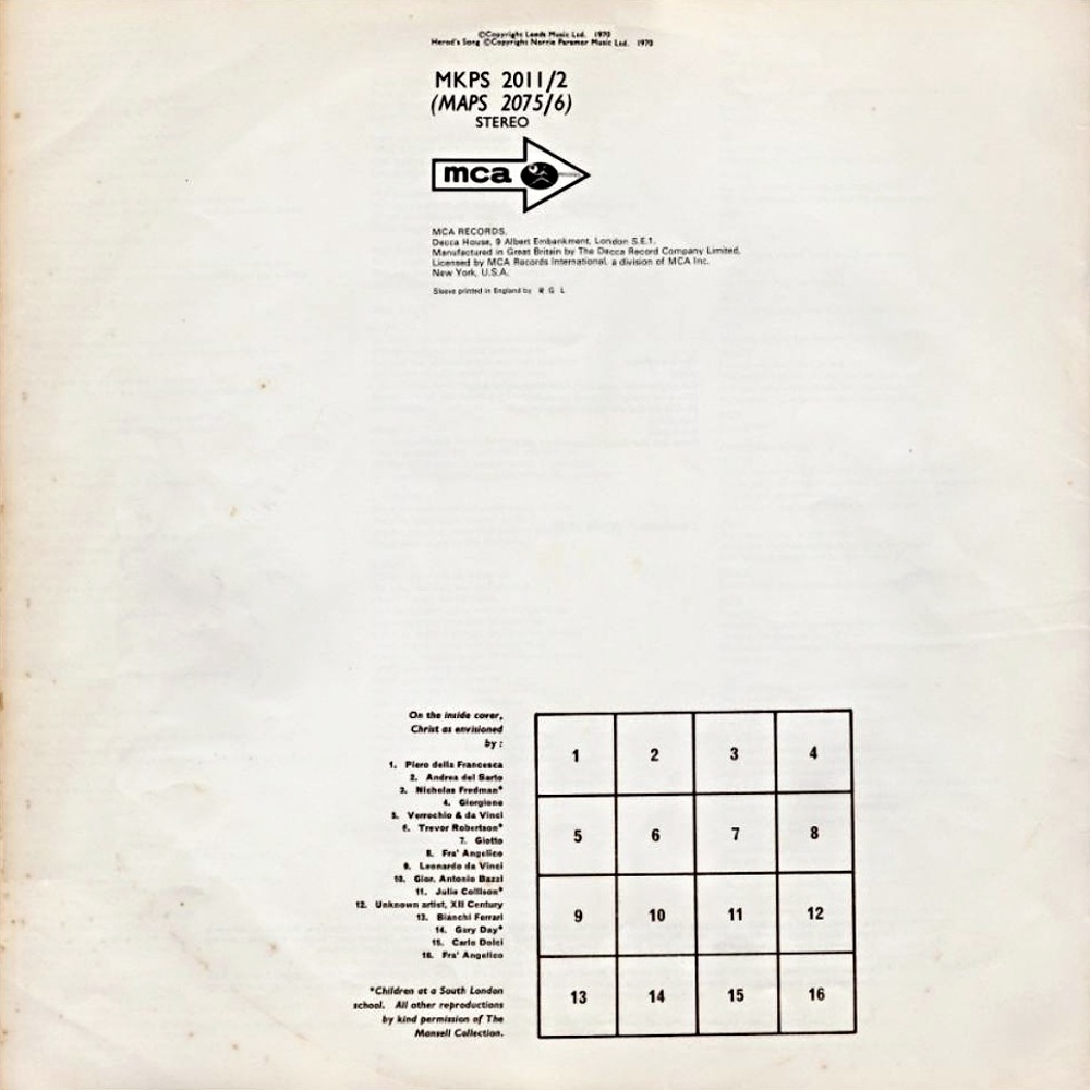 Jesus Christ Superstar (MCA UK) / 1970