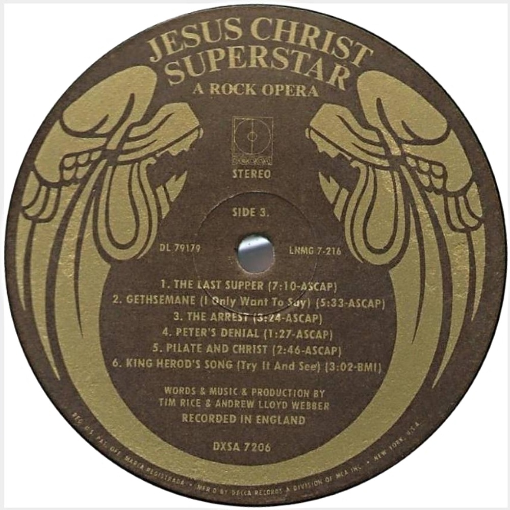 Jesus Christ Superstar (Decca USA) / 1970