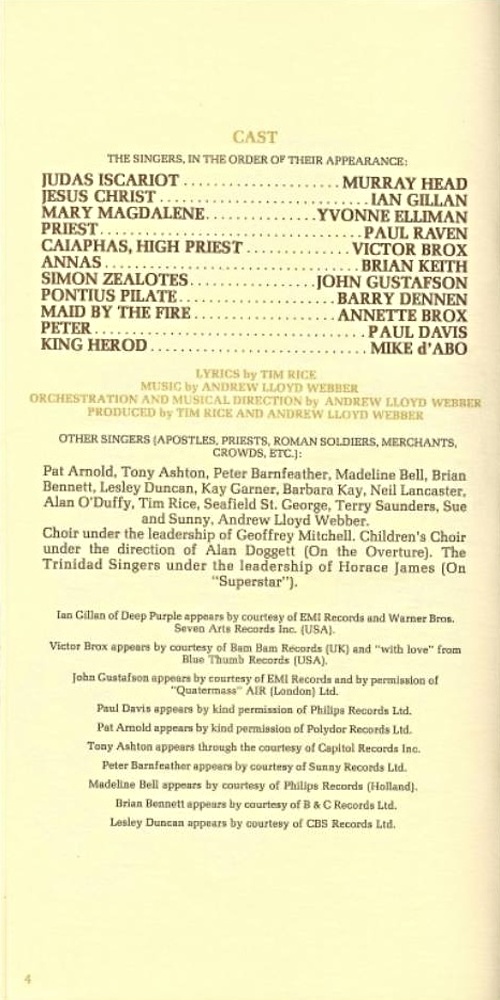 Jesus Christ Superstar (Decca USA) / 1970