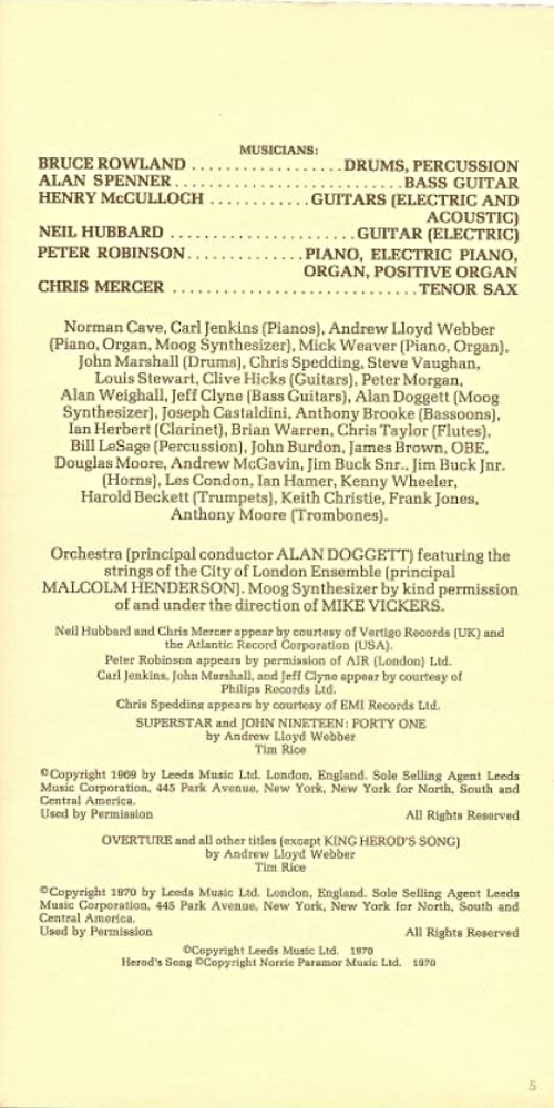 Jesus Christ Superstar (Decca USA) / 1970